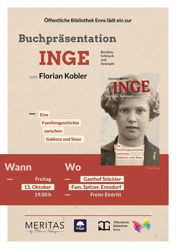 Buchpräsentation mit Florian Kobler - Inge