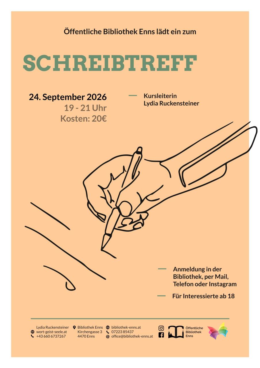 Plakat Schreibkreis im September 2026