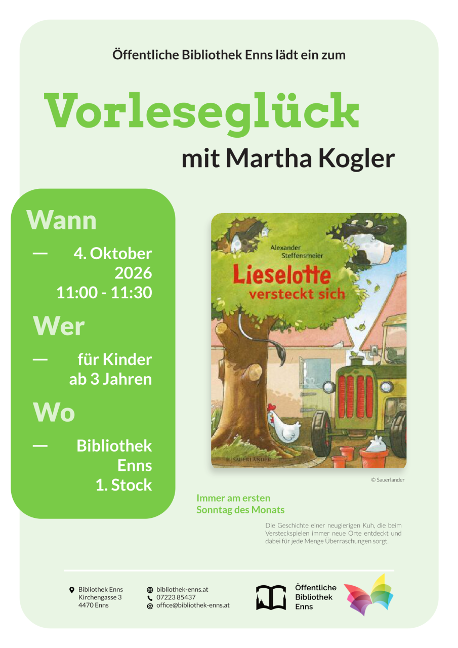 Plakat Vorleseglück Lieselotte