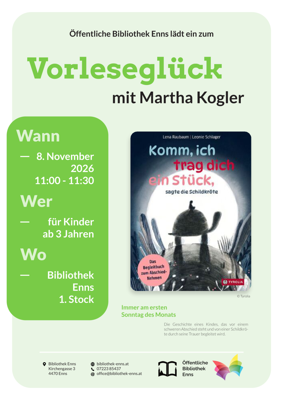 Plakat Vorleseglück November 2026