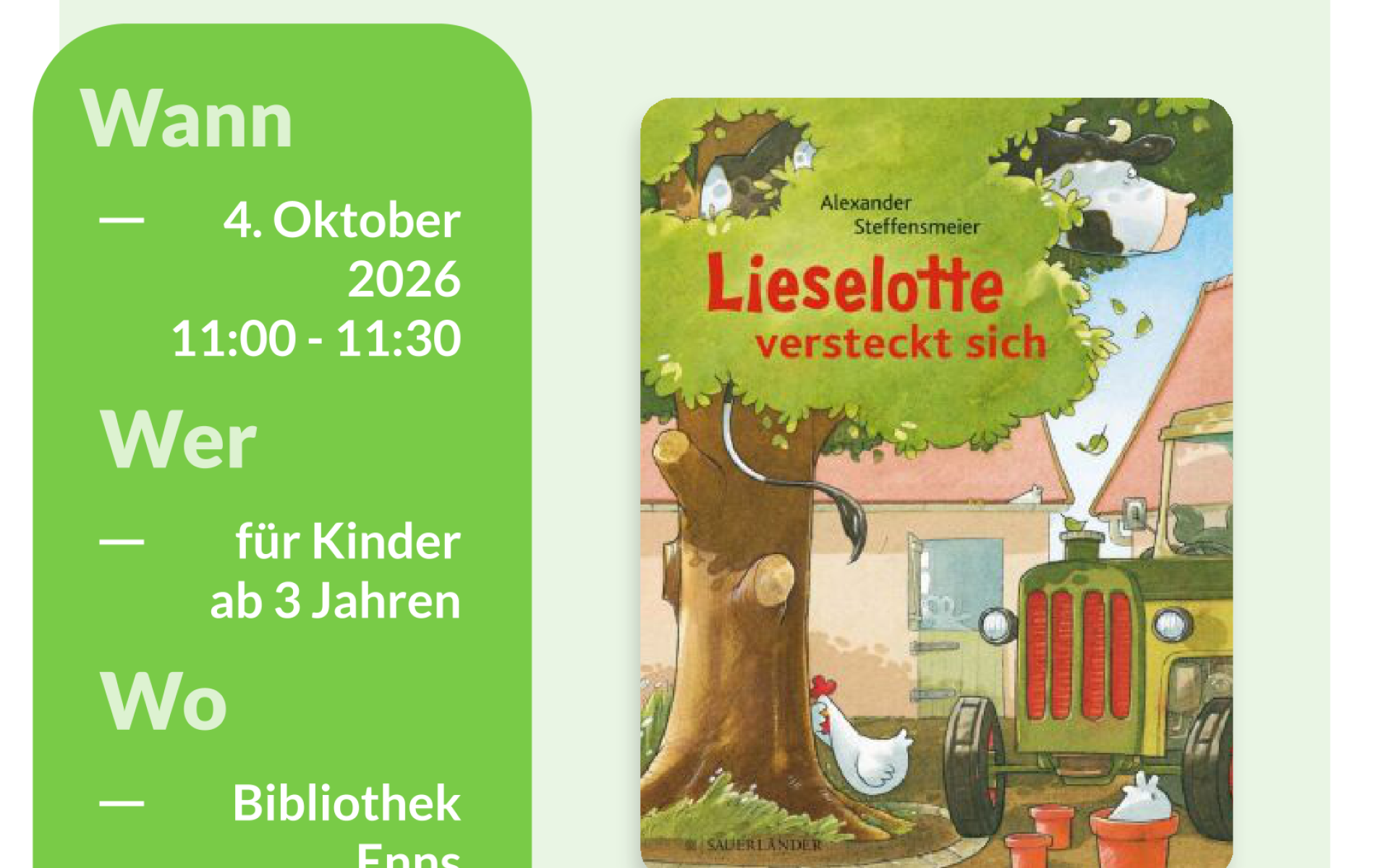 Plakat Vorleseglück Lieselotte