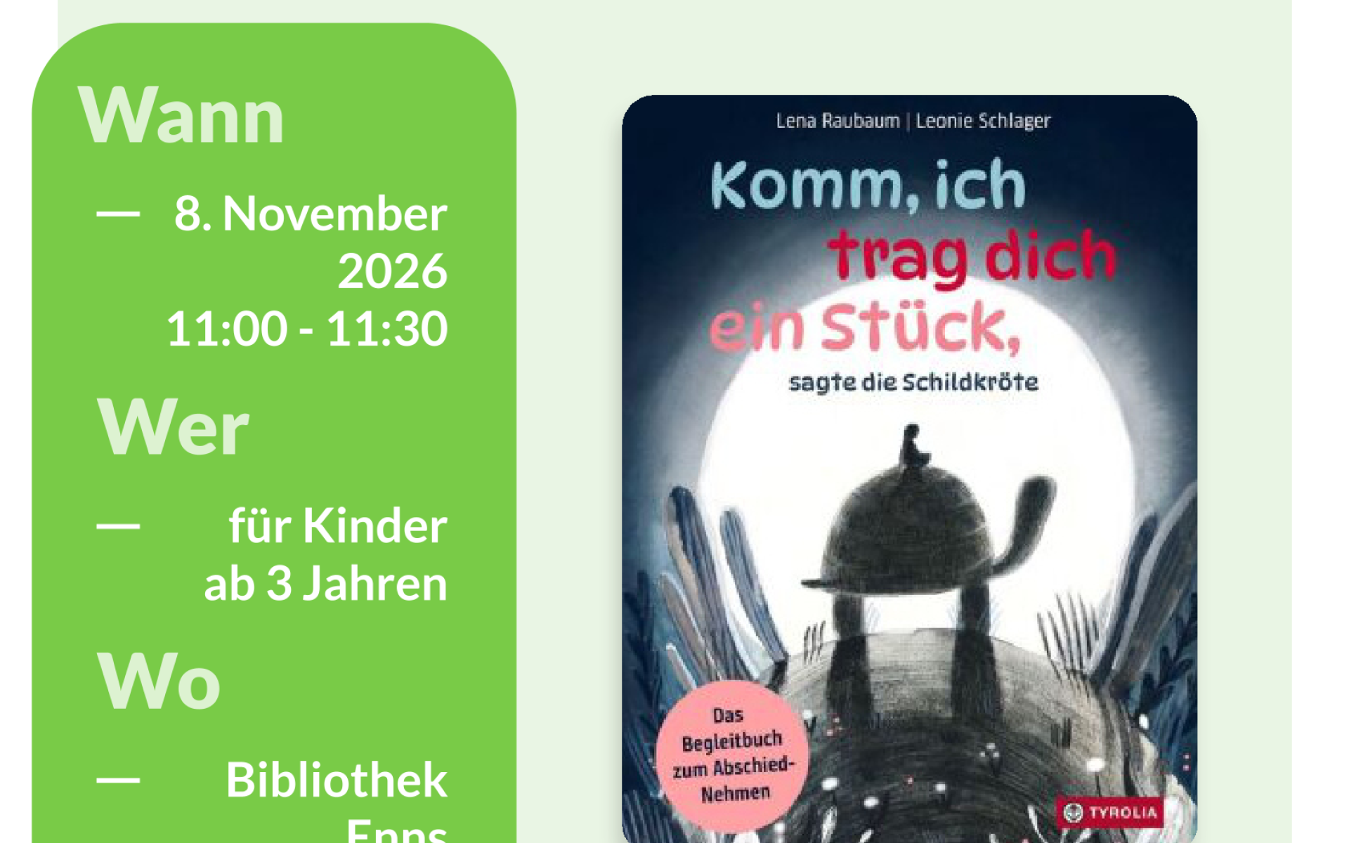 Plakat Vorleseglück November 2026