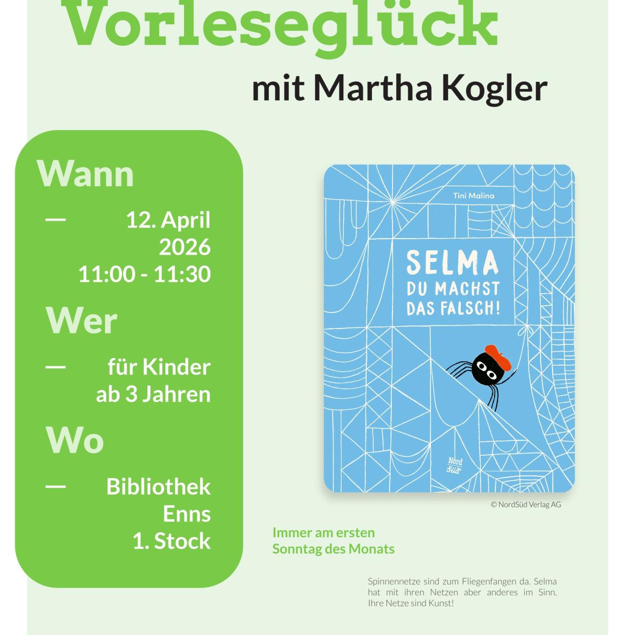 Vorleseglück April am 1. Sontag im Monat