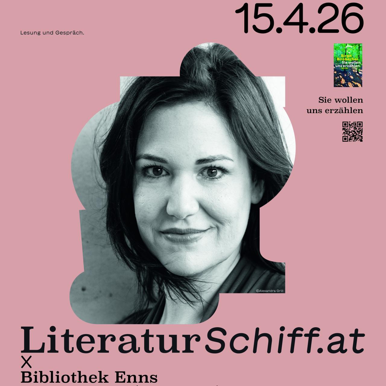 Plakat Lesung Birgit Birnbacher in der Zuckerfabrik