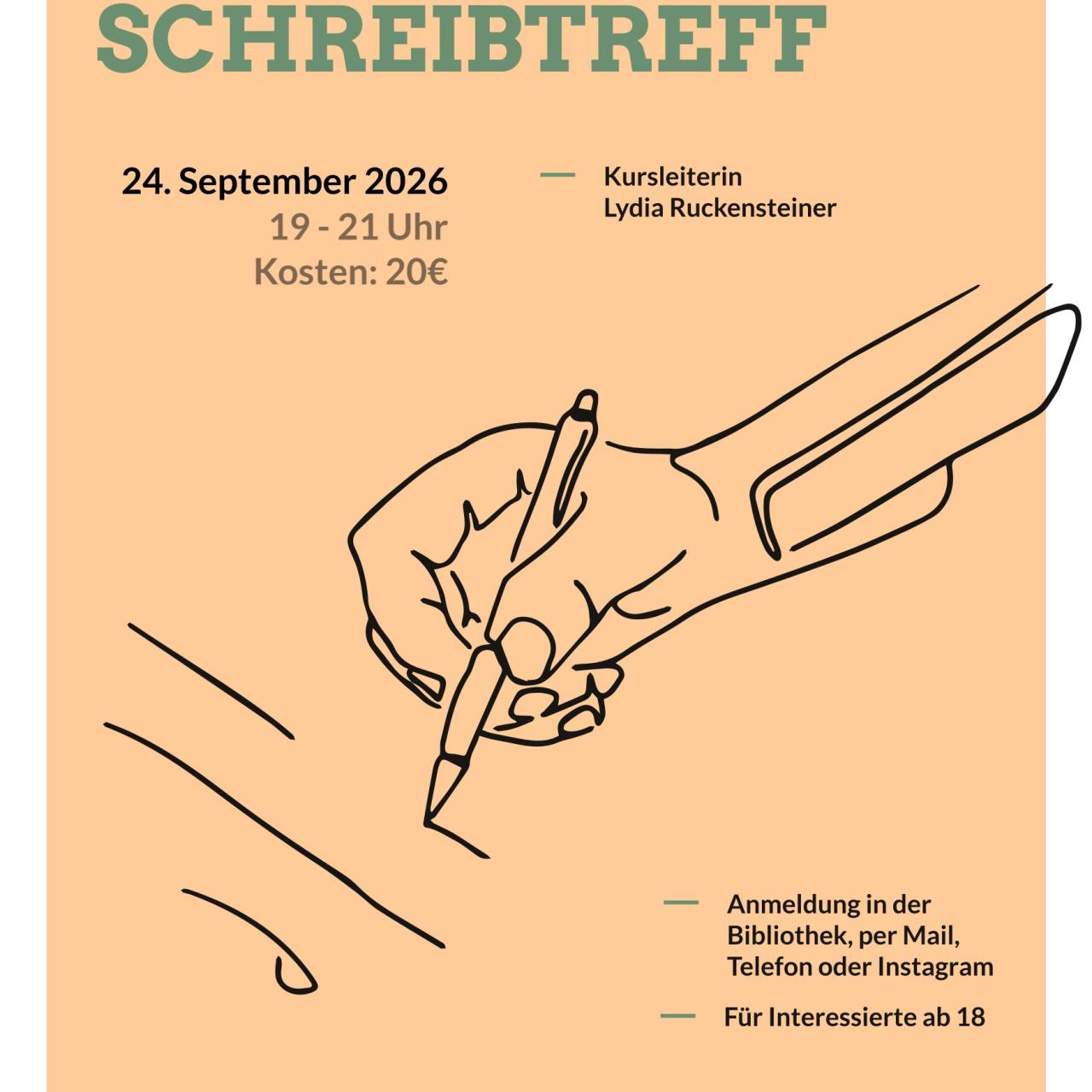 Plakat Schreibkreis im September 2026